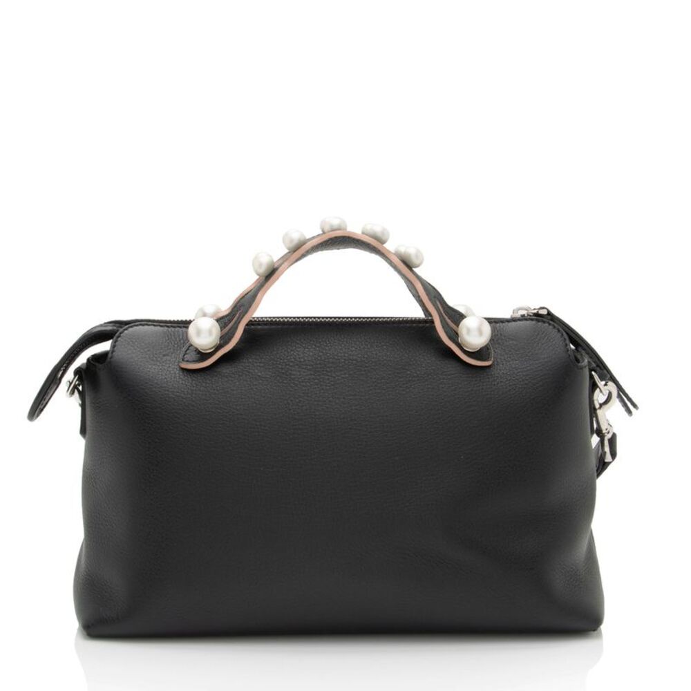 Fendi Calfskin Faux Pearl Embellished By The Way Medium Satchel - Picture 3 of 15